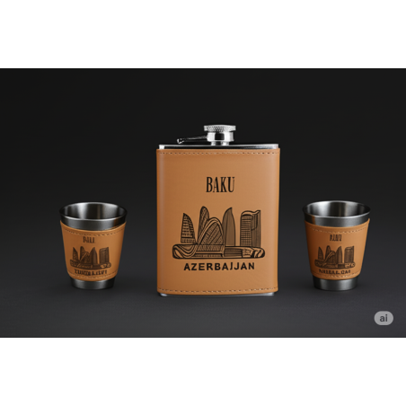 "Baku" Flask Set | Corporate Gifts
